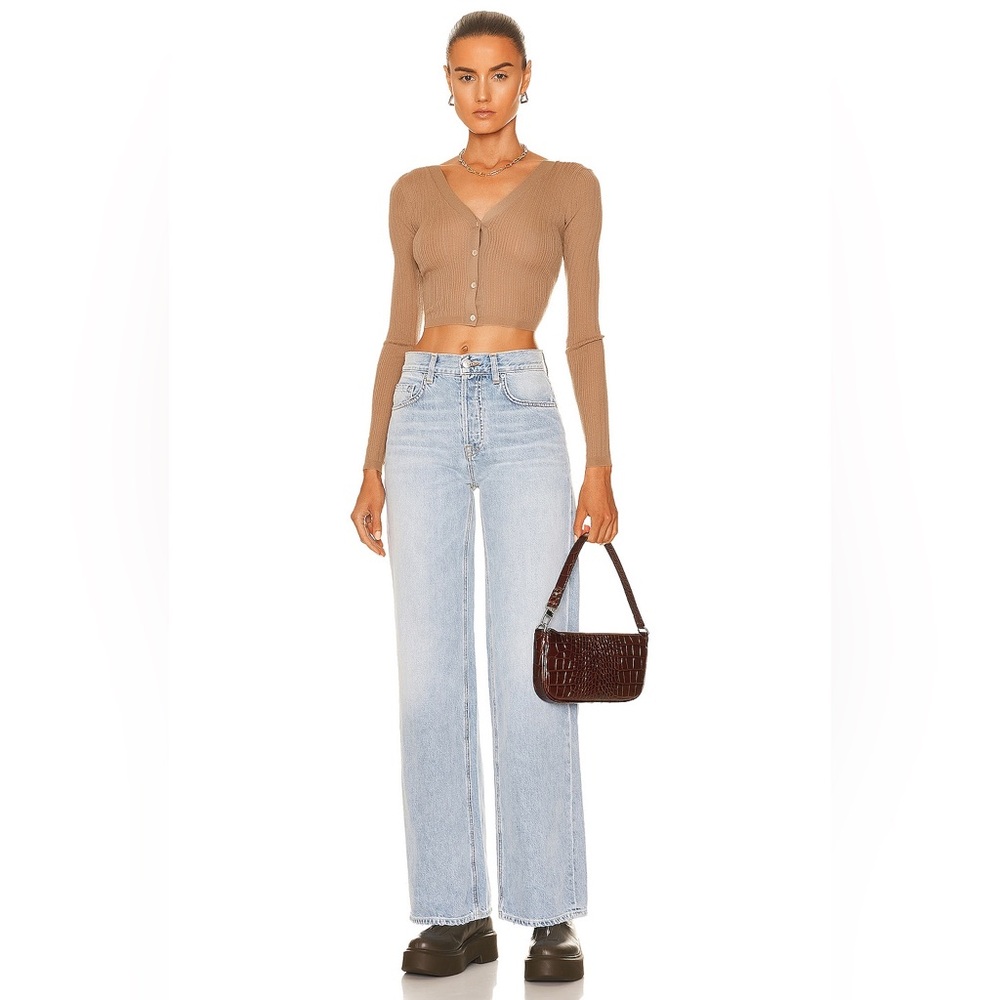 GRLFRND NWOT Lauren Super Loose Wide Leg in Sin City Size 28 Trendy Y2K Relaxed